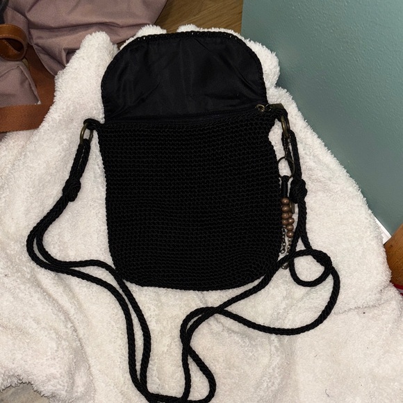 The Sak Black Crochet Crossbody Bag - Picture 5 of 8